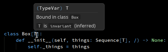 Hovering over T shows that it's invariant